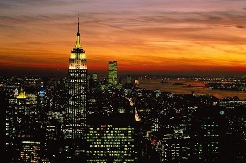 Manhattan skyline evening 002